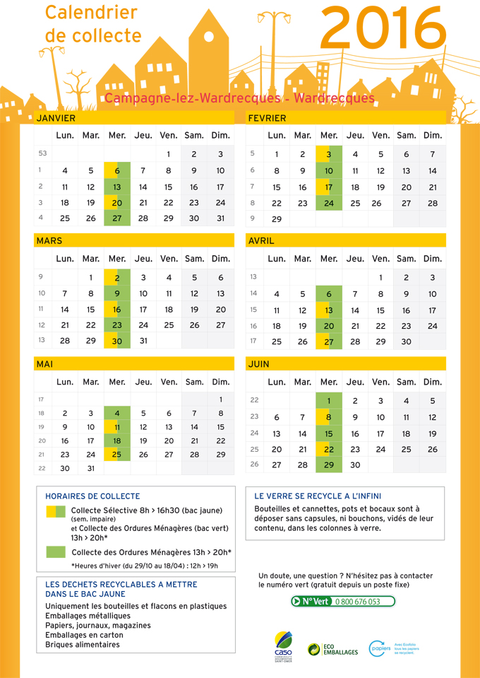 Calendrier de collecte campagne1