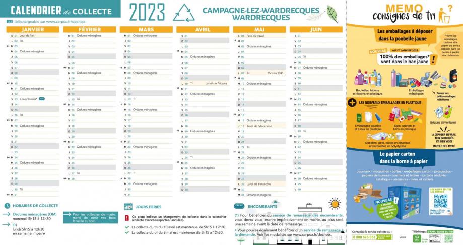 Campagnelezwardrecques calendrier de collecte 2023 1