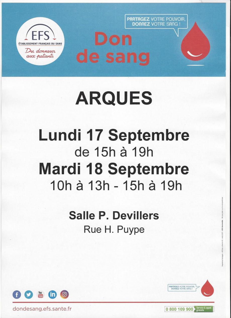 Collecte des 17 et 18 sept 2018