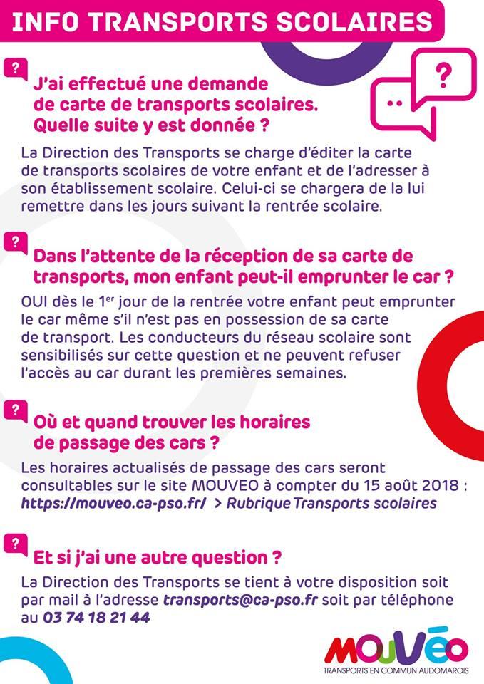 Info transports scolaires