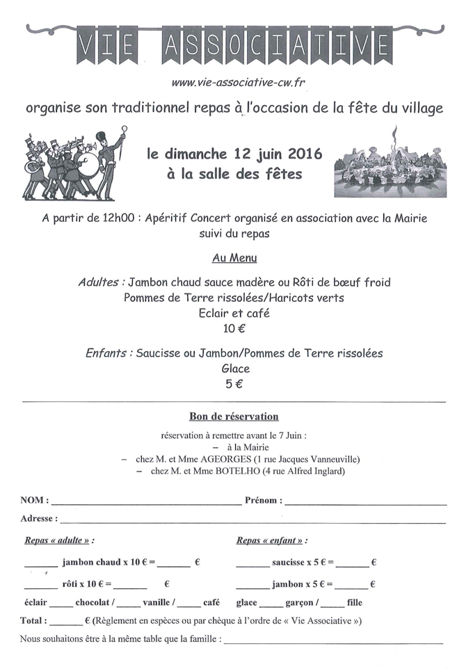 Repas vie associative