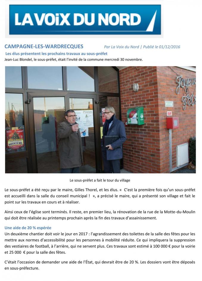 Visite du sous prefet