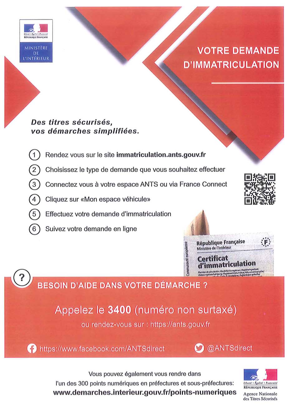 Votre demande d immatriculation