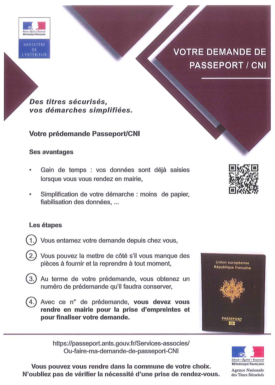 Votre demande de passeport cni